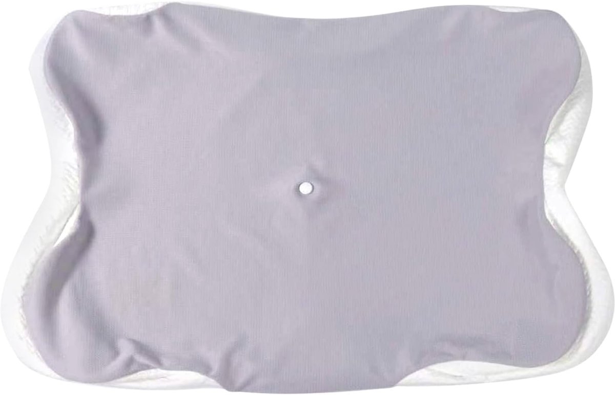 SnelShoppen - Kussensloop voor Neksteunkussen 67 x 37 cm - Traagschuim, Lichtgrijs, Wasbaar, Perfect voor Reis/Thuis, Comfort en Ondersteuning