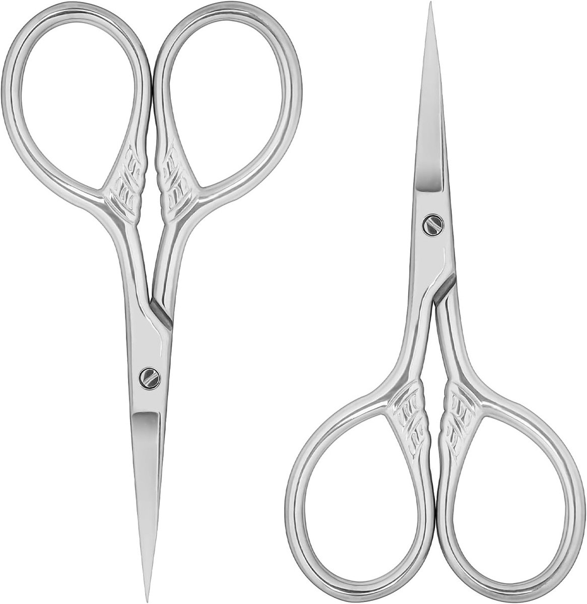 Professionele Scharen voor Neus- en Gezichtsbeharing - Oogbrauwtrimmen en Haarverwijdering, 2 Stuks