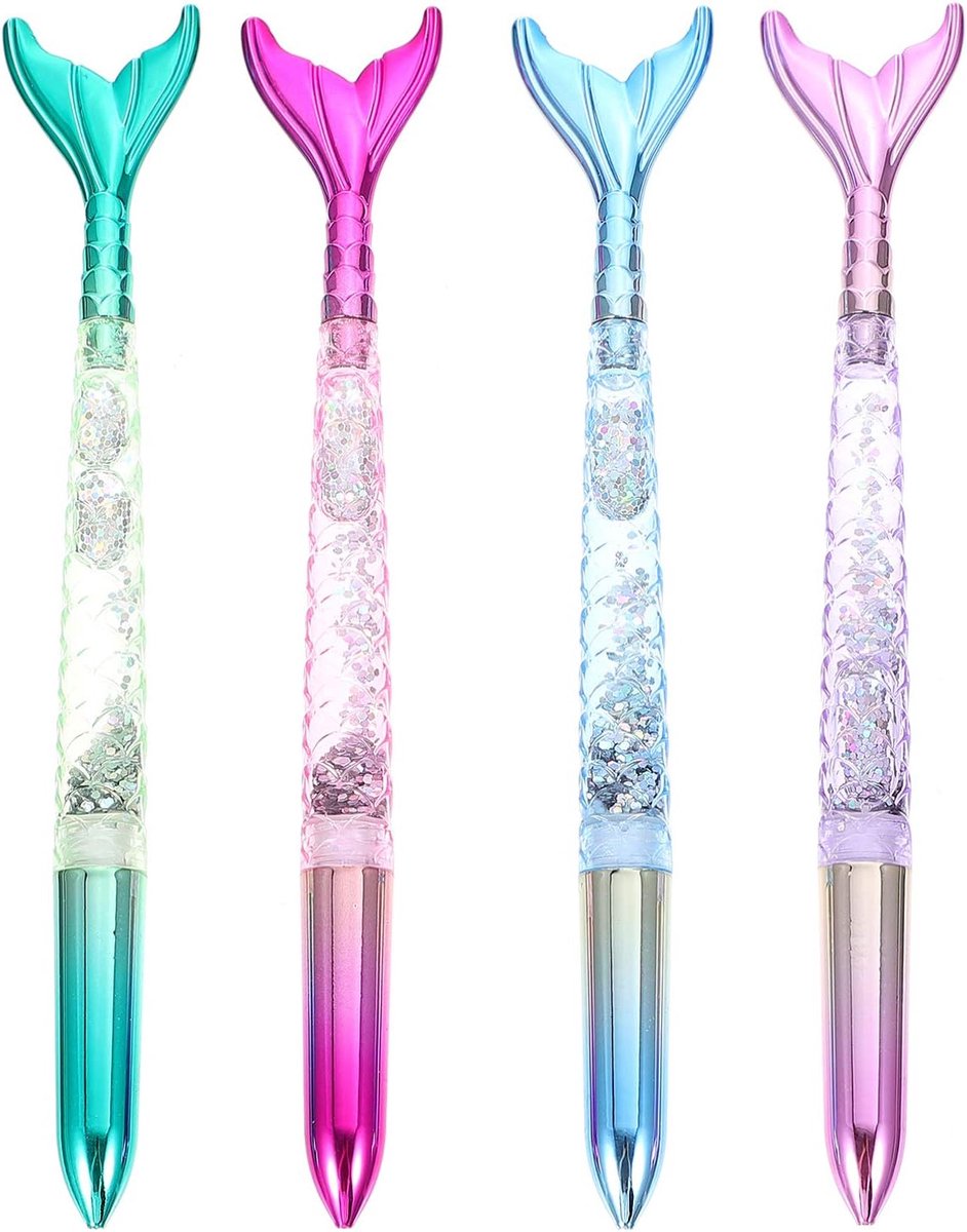 SnelShoppen - Mermaid Gel Pennen 0.5mm, Creatieve Gel Inkt, Vullingen, Balpen, Rollerball Pen voor School, Thuis, Kantoor, Kinderen, Studenten