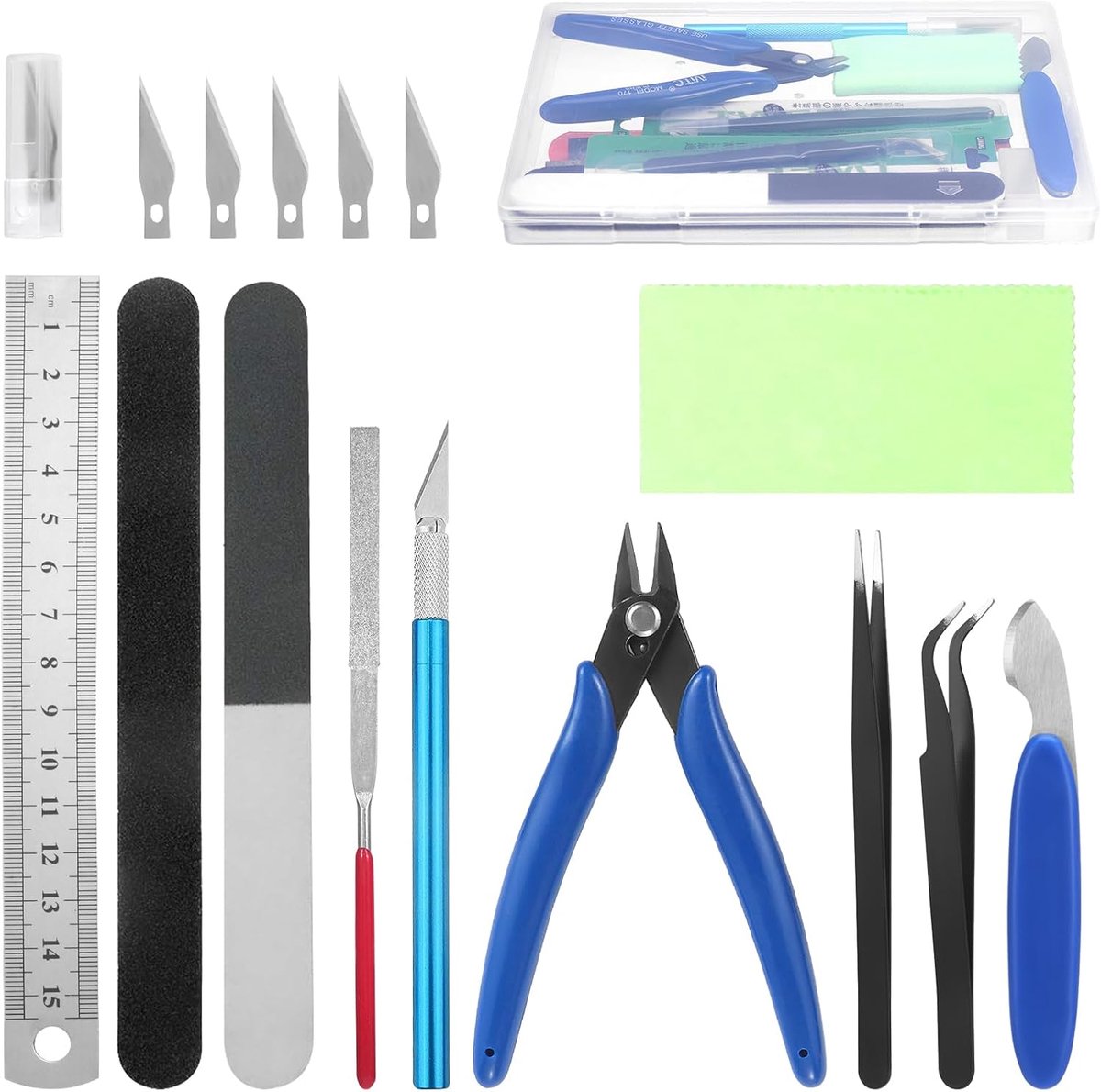 SnelShoppen - 11PCS Model Kit Tools Set voor Gundam en andere Modelbouw - Hobby Constructie Gereedschap - Basis Assemblage en Reparatie voor Beginners