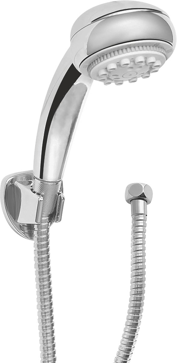SnelShoppen - Handdouche Set 75 mm - 8 Stralen - Normaal, ECO, Soft & Massage - Antikalk en Waterbesparend - 150 cm Douche Slang voor Badkamer & Bad