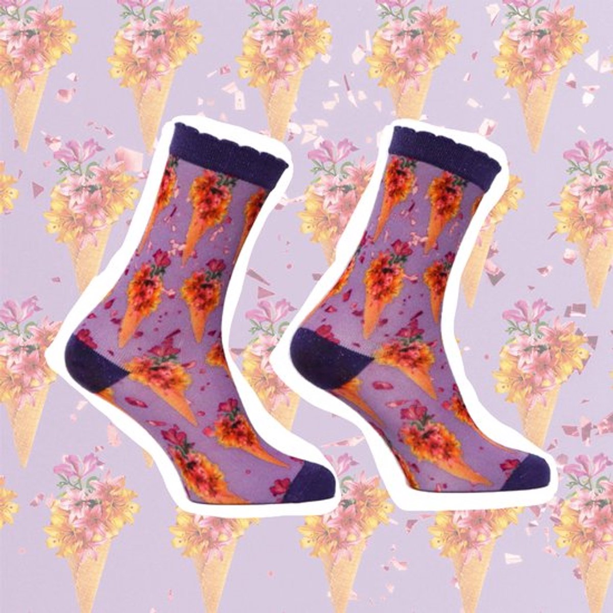Sock My Feet - Sock my icecream flower