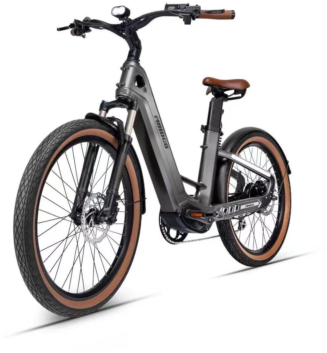 MIHOGO Air E-bike - 25 km/u - 26inch - 195km actieradius - 250W motor - 921.6Wh accu - grijs