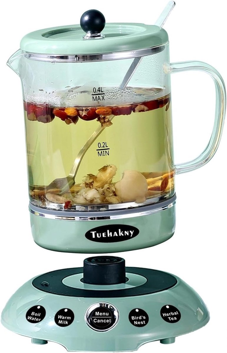 Mini Waterkoker - Glazen Beker - 4-in-1 Multifunctioneel - Draagbaar Ontwerp - Voor Reizen en Kantoor