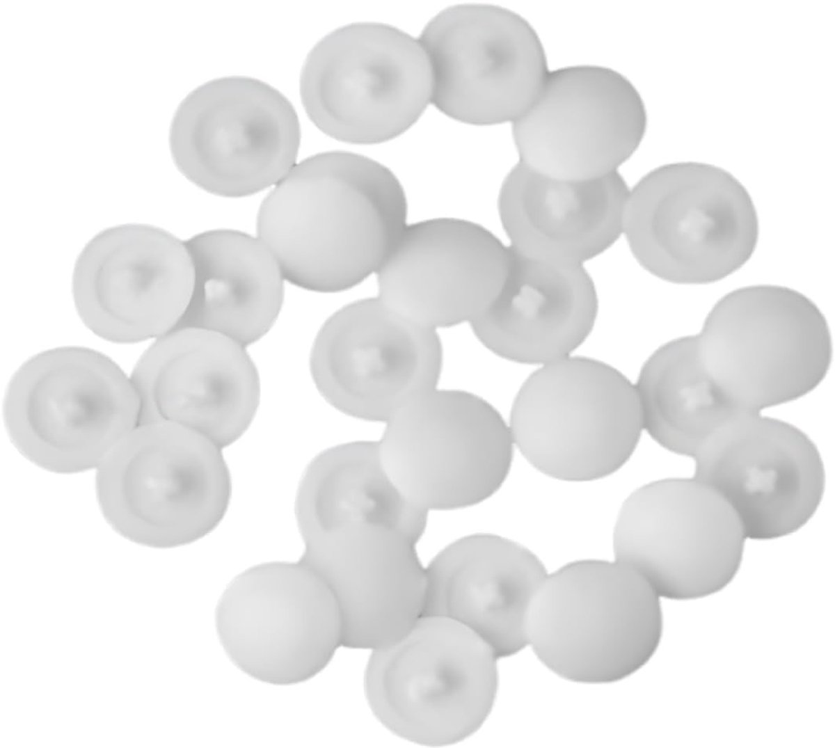 Witte schroefafdekkappen voor Torx schroeven van plastic, 100 stuks, ideaal voor afwerking en bescherming