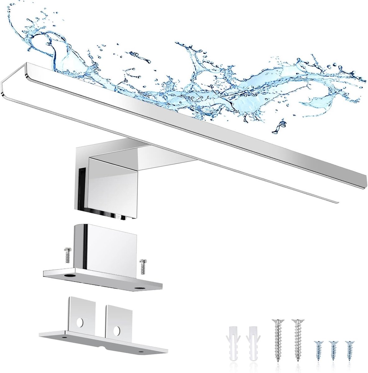 LED Spiegellamp - Aluminium - Waterdicht IP44 - Energiebesparend - Voor Badkamer