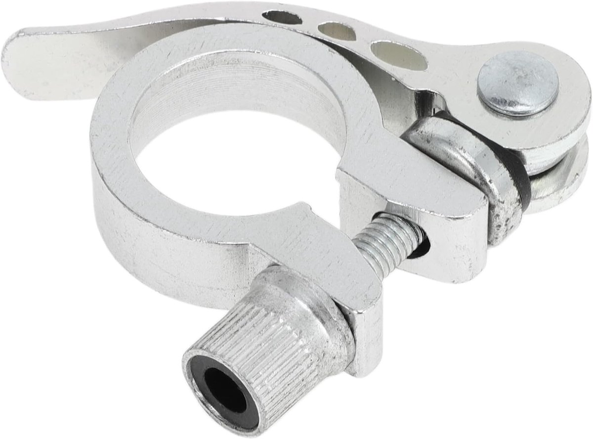 Motoforti Universele Fiets Zadelpen Klem Zadelpen Kraag, 25.4mm, Quick Release, Aluminiumlegering, Zilver Tone - ShopVlot