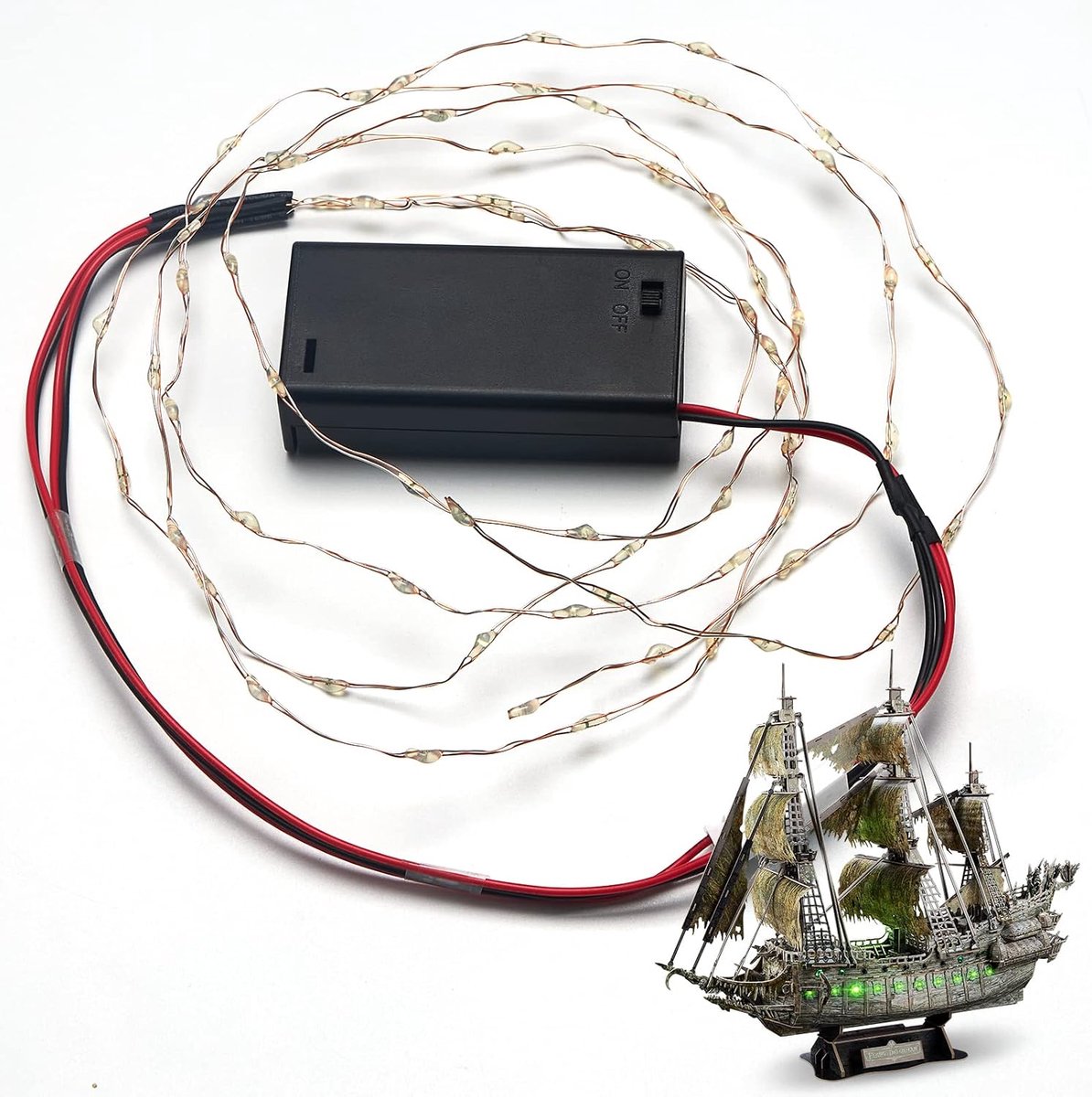 CubicFun Replacement parts for flying Dutchman L527h 3D puzzles - lights and battery box - ShopVlot