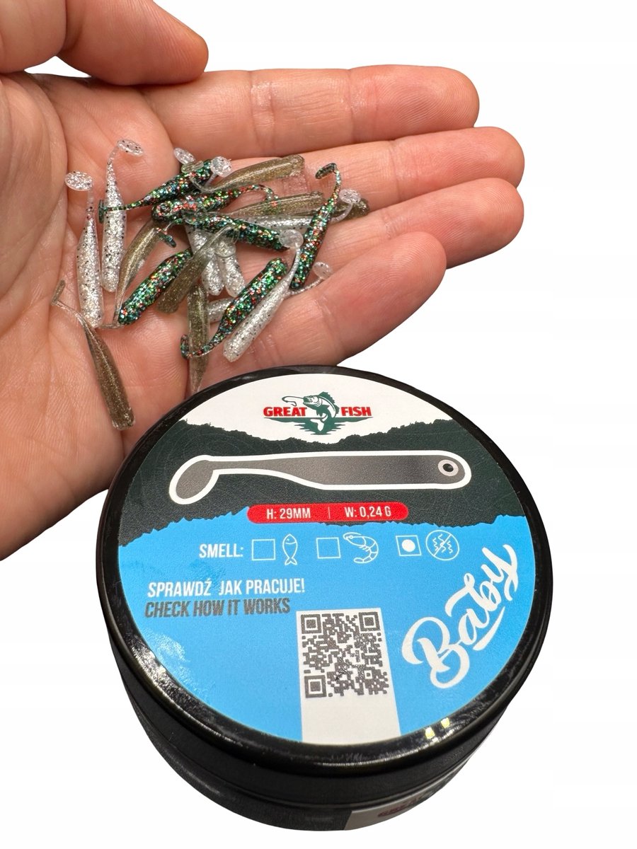 Merkloze Rubberen Visimitatie 29mm - 21 Stuks