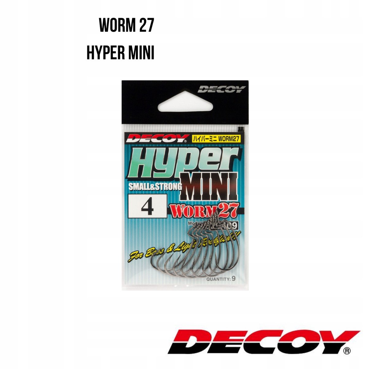 Merkloos Offset Haak Worm27 Hyper Mini #2 (9 stuks)