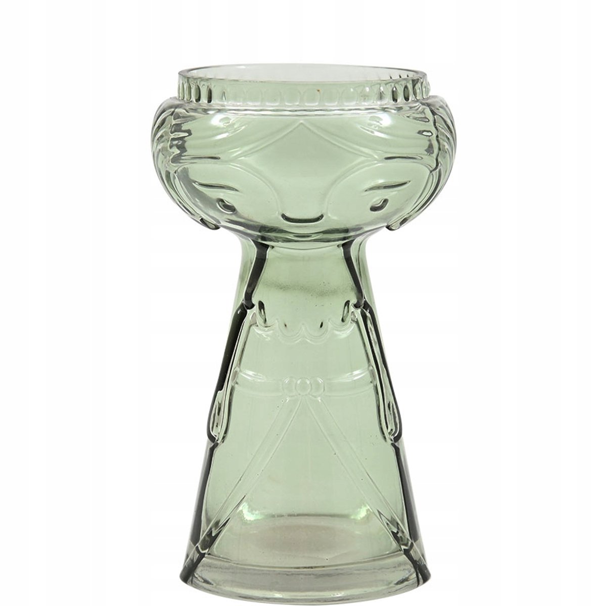 Groene Glazen Vaas Engel 18x10,5cm Decoratie