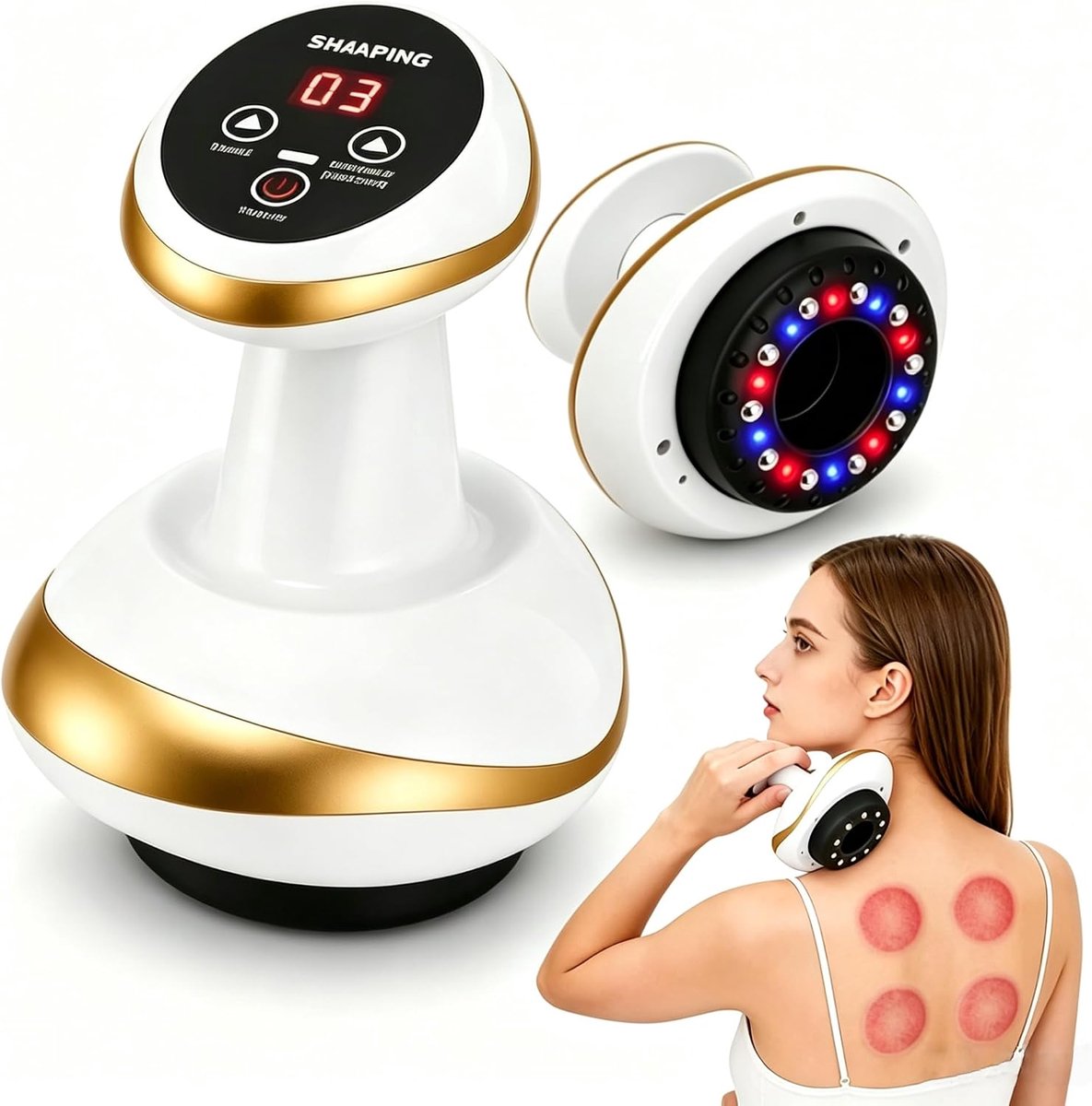 Electric GuaSha Massager - 4 in 1 - Draadloos - 9 Suction Levels voor Effectieve Celulitisbehandeling - ShopVlot