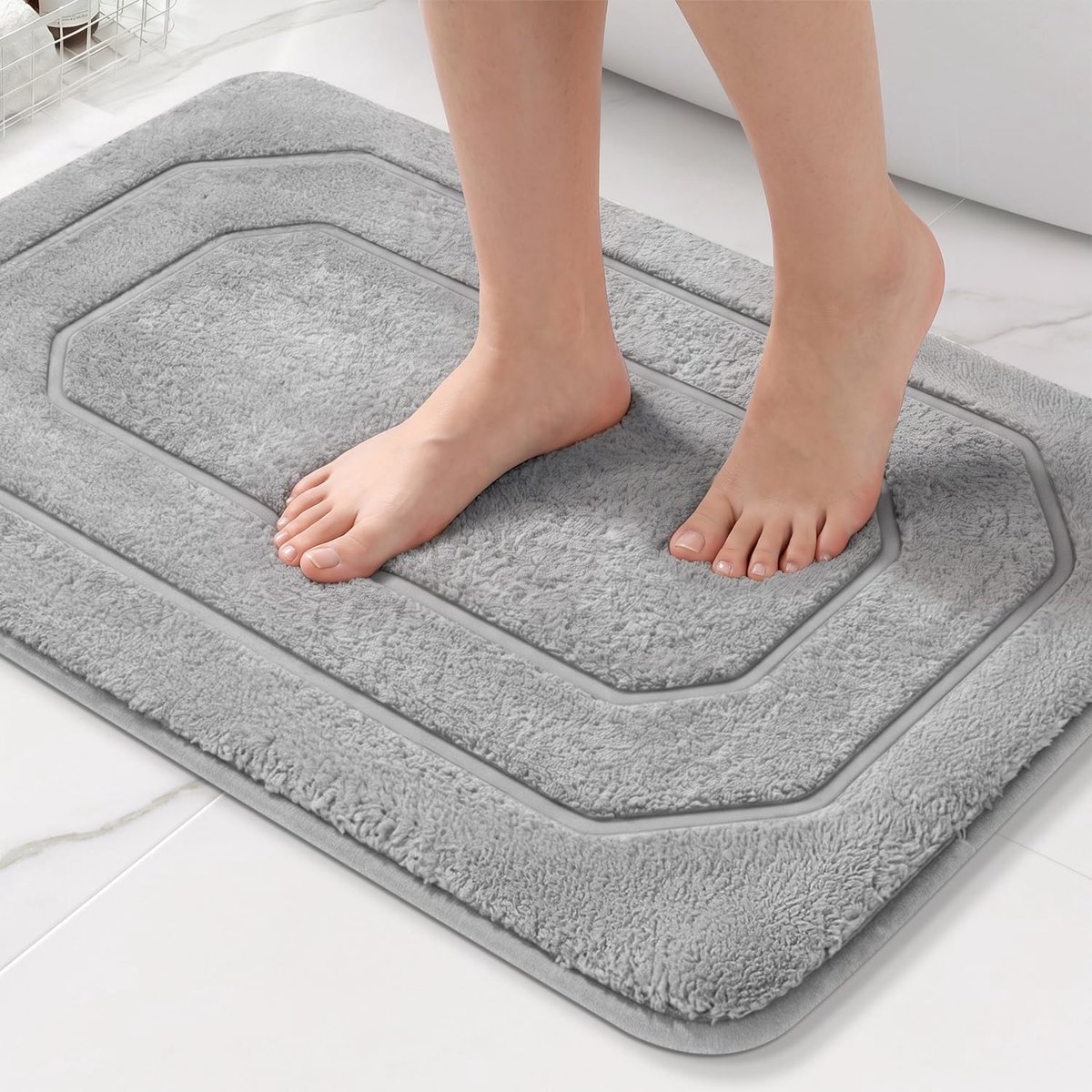 Badmat traagschuim 60 x 40 cm - antislip - hoge dichtheid - comfortabel en veilig - ShopVlot