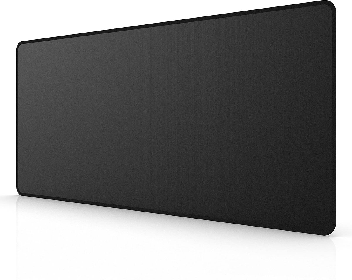 Muismat XL (800 x 300 x 3 mm) - gestikte randen - antislip rubberen basis - ideaal voor gaming en kantoor - ShopVlot