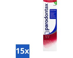 Parodontax 15 x Parodontax - Tandpasta - Extra Fresh - Verfrissende Reiniging - 75 ml - Tandpasta - Tandvlees - Bloedend Tandvlees - Frisse Adem - Mondverzorging