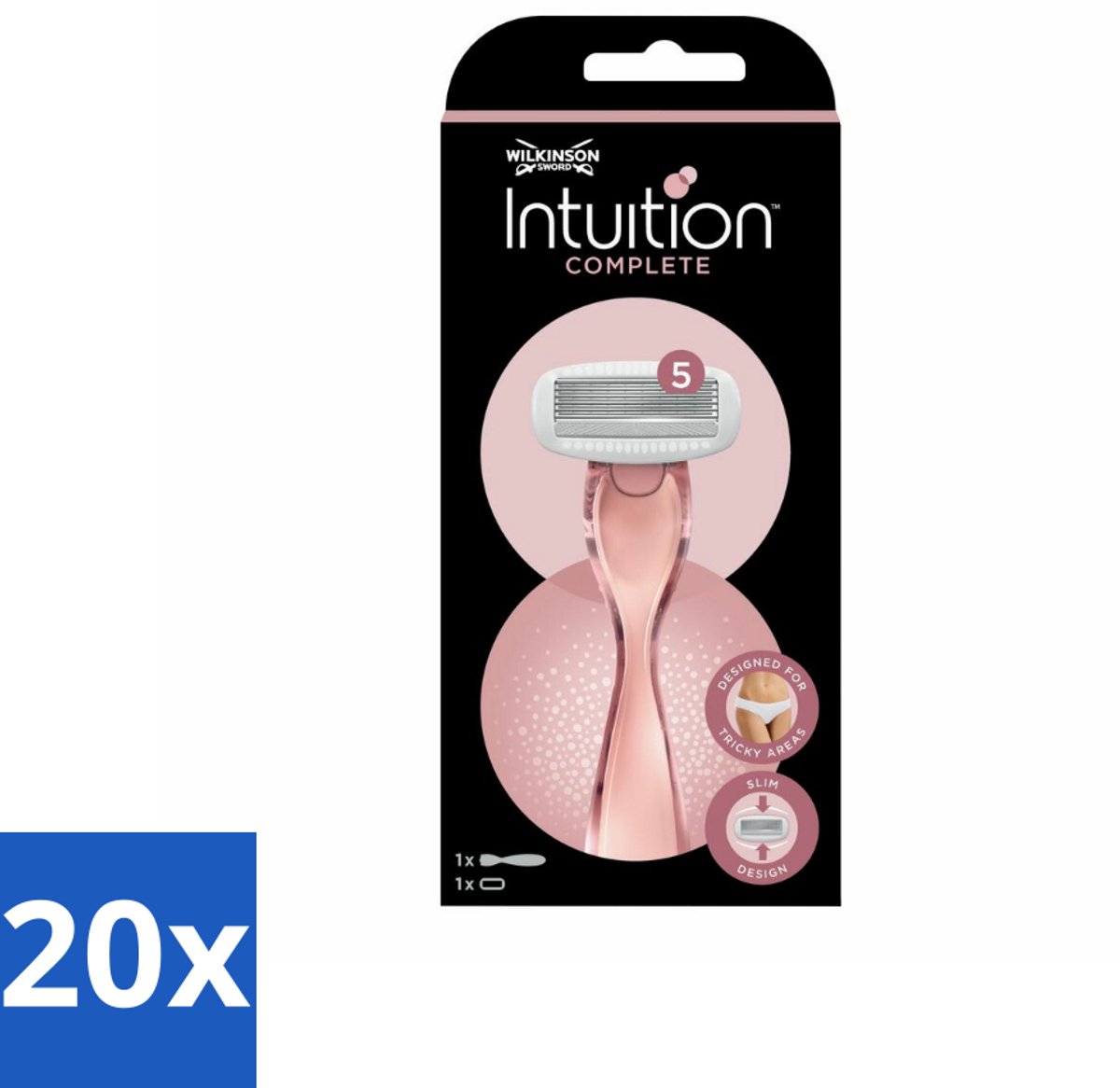 20 x Wilkinson Sword - Scheermes - Intuition Complete - Efficiënt - 1 scheermes - Scheermes Vrouwen - Huidverzorging - Gevoelige Huid - Scheren Voor Vrouwen - Comfortabel Scheren