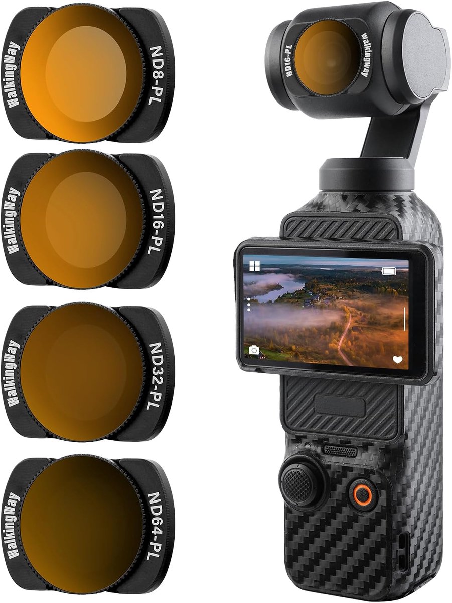 ND/PL filters Pocket3 set van 4 - ND8/PL, ND16/PL, ND32/PL, ND64/PL - lichtreductie en reflectiebeheersing - ShopVlot