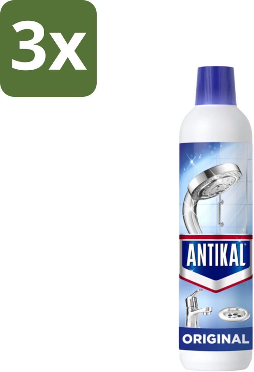 Antikal Original Gel - Kalkreiniger - Extra Hechting - Diepwerkend - 750 ml - Bulkverpakking - 3 stuks