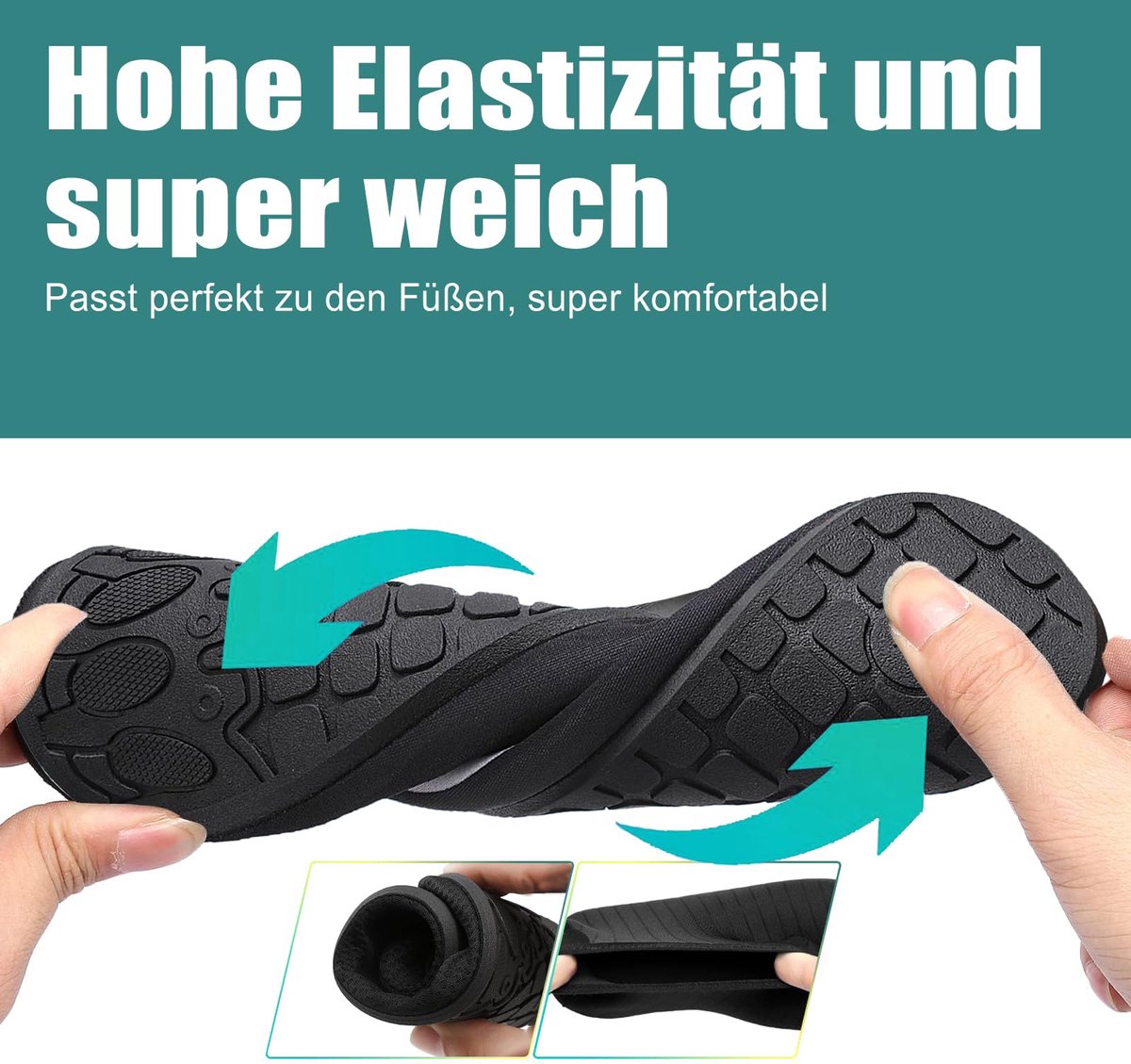 Waterschoenen 39 EU - zwart met strepen - dames en heren - ideaal voor strand en zwembad - ShopVlot