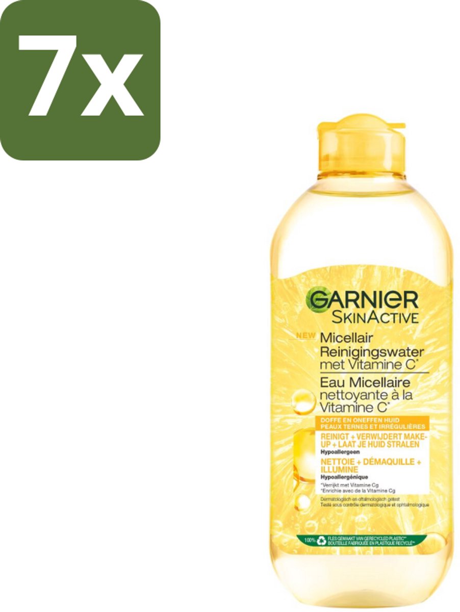 Garnier - SkinActive - Micellair Water - Vitamine C - Reinigingswater - 400 ml - Bulkverpakking - 7 stuks
