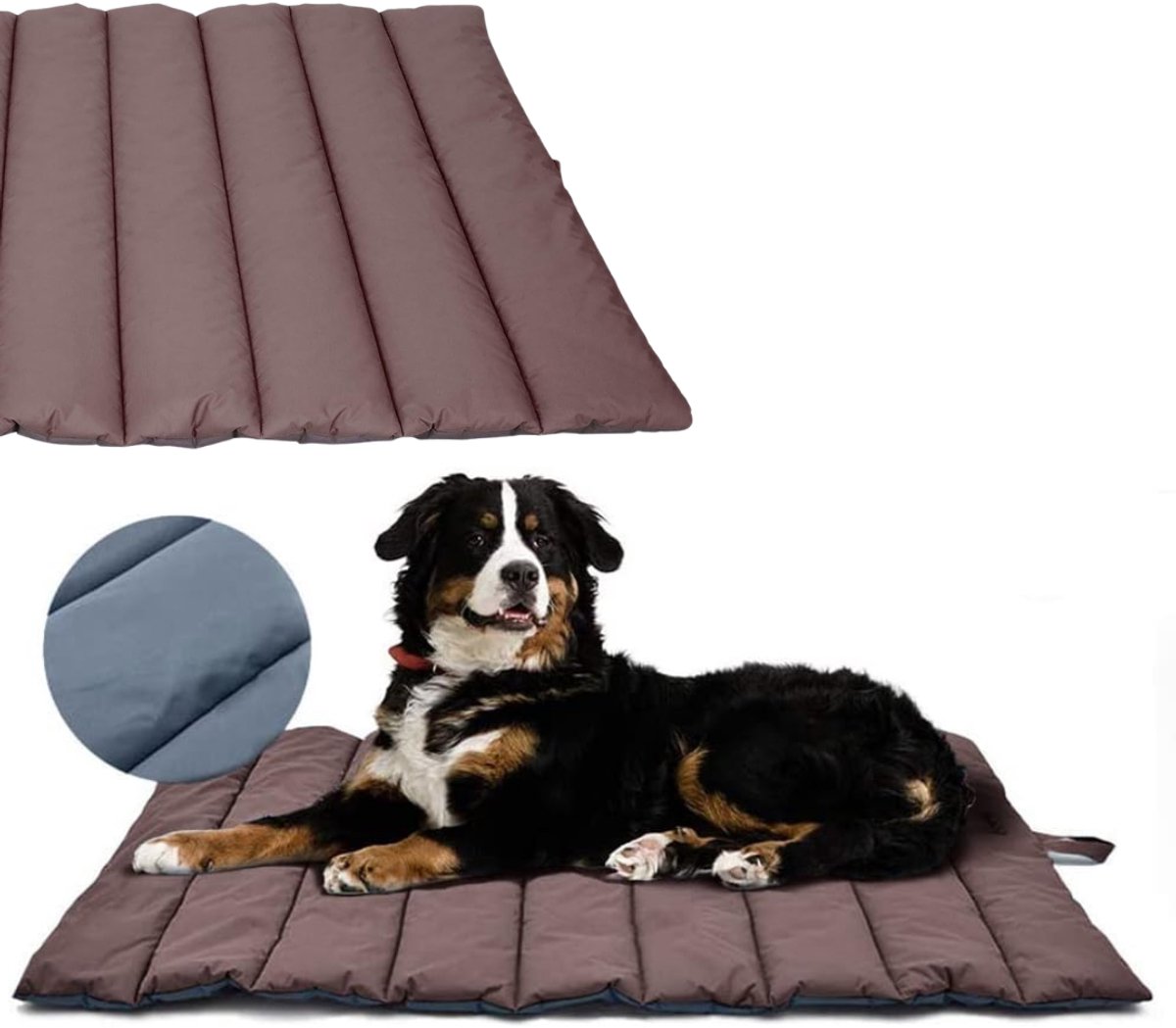 Zavio® Hondenmat Buiten - Huisdierdeken Opvouwbaar - Reizen met Huisdier - Bruin en Zwart