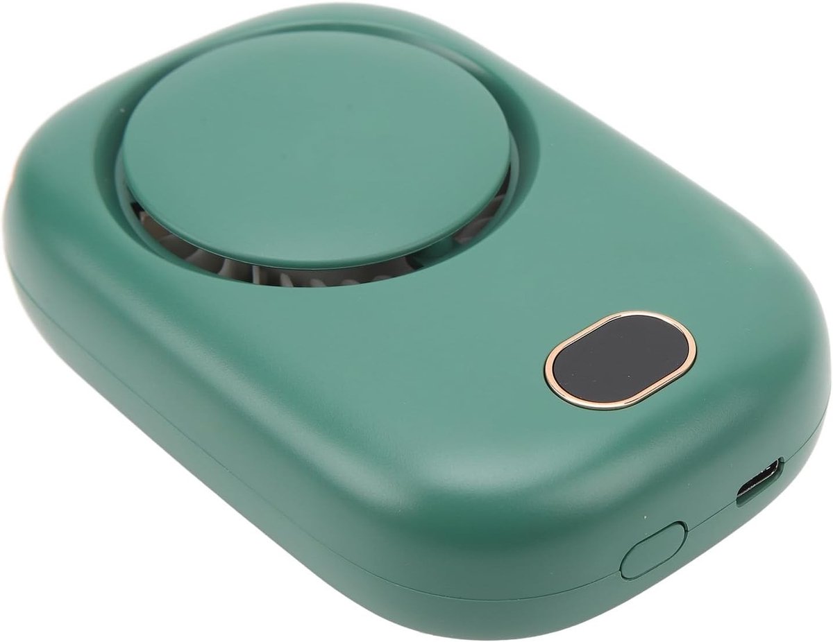 Hangende Nekventilator - Donkergroen - Verstelbare Ventilator met Borstelloze Motor - Voor Thuisgebruik