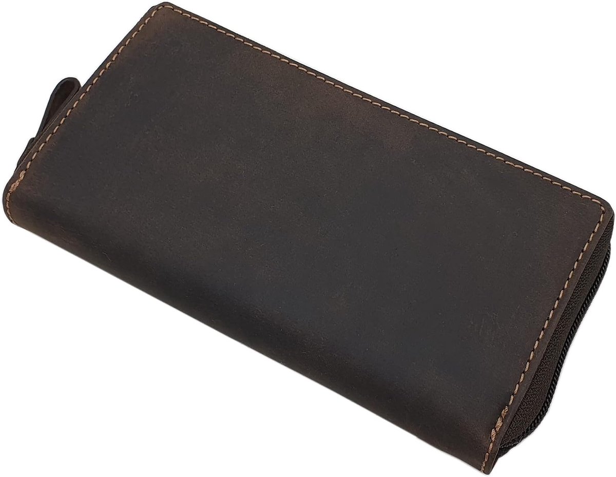 Large buffalo full leather women's wallet/wallet/wallet with colibri motif or without motif with RFID and NFC - ShopVlot