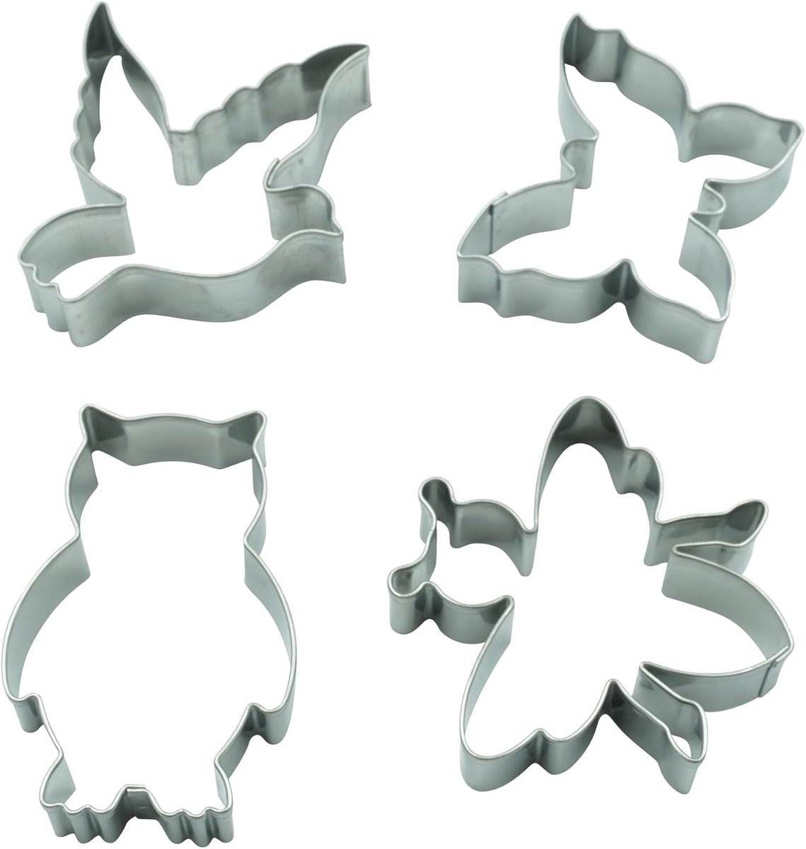 BekkiB - Set of 4 "flying animals" cookie cutters - 4 different cookie cutters made of stainless steel - ShopVlot