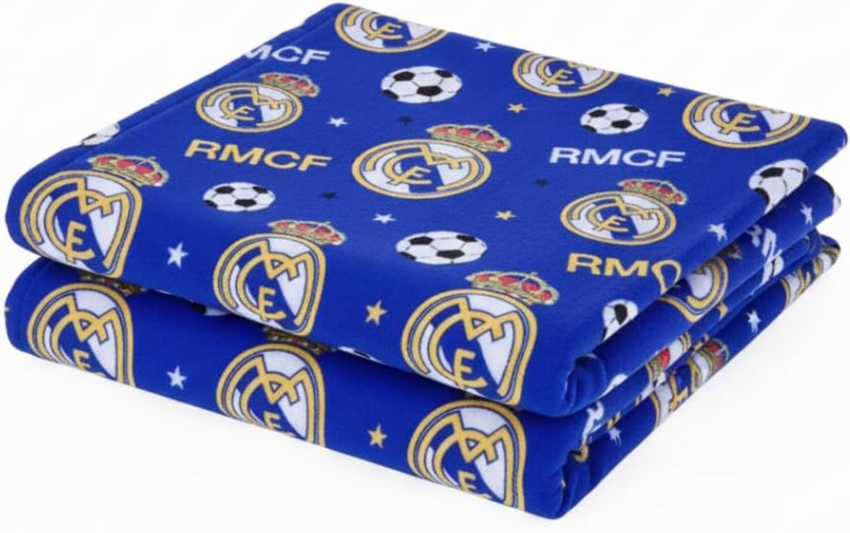 ARDITEX, Real Madrid Fleece Blanket Sofa Cover Coral Super Soft and High Heat Capacity Polyester, 200 g/m², 150 x 95 - ShopVlot