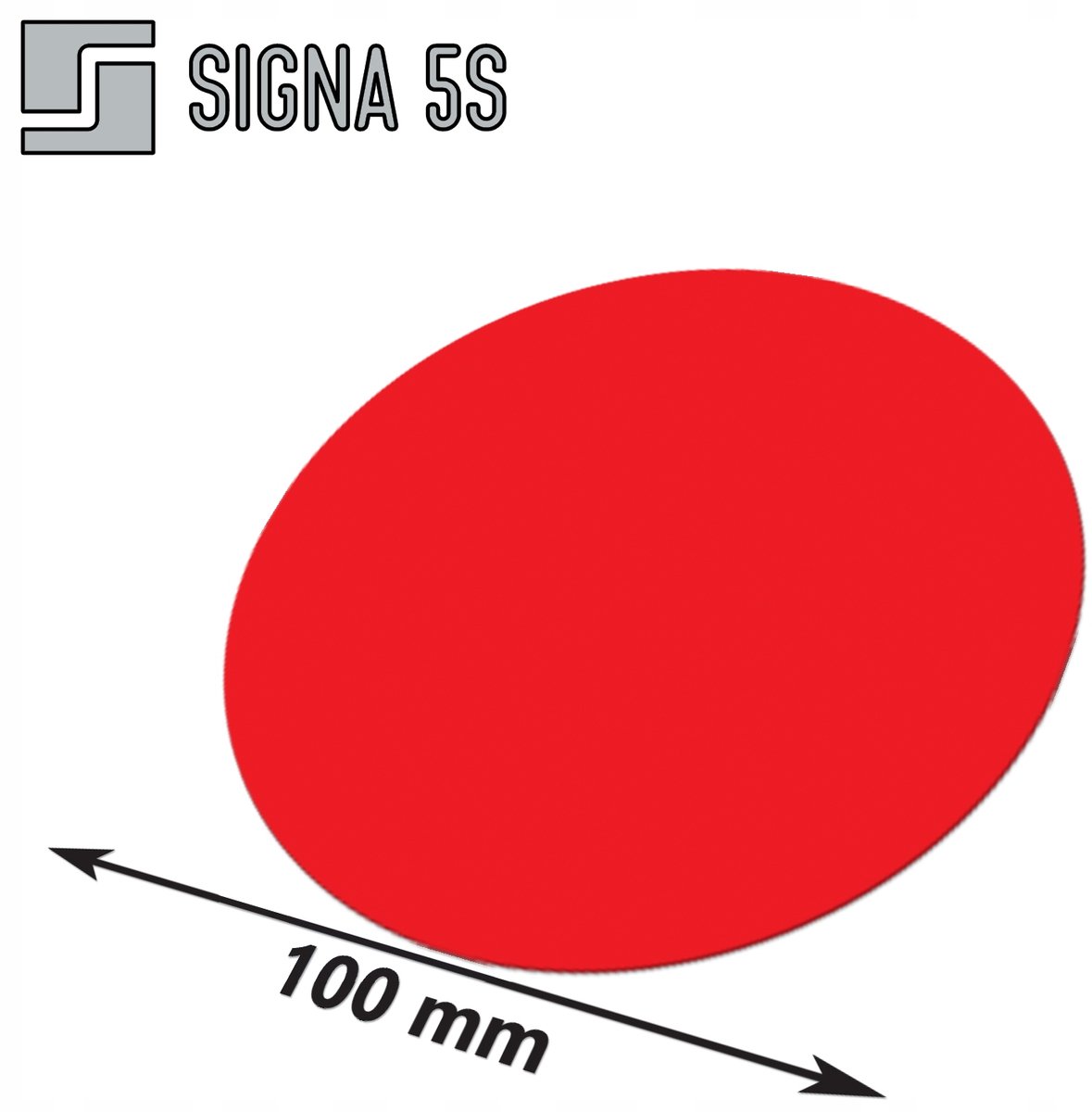 SIGNA 5S Vloermarkering Cirkel Ø 100mm Rood Zelfklevend