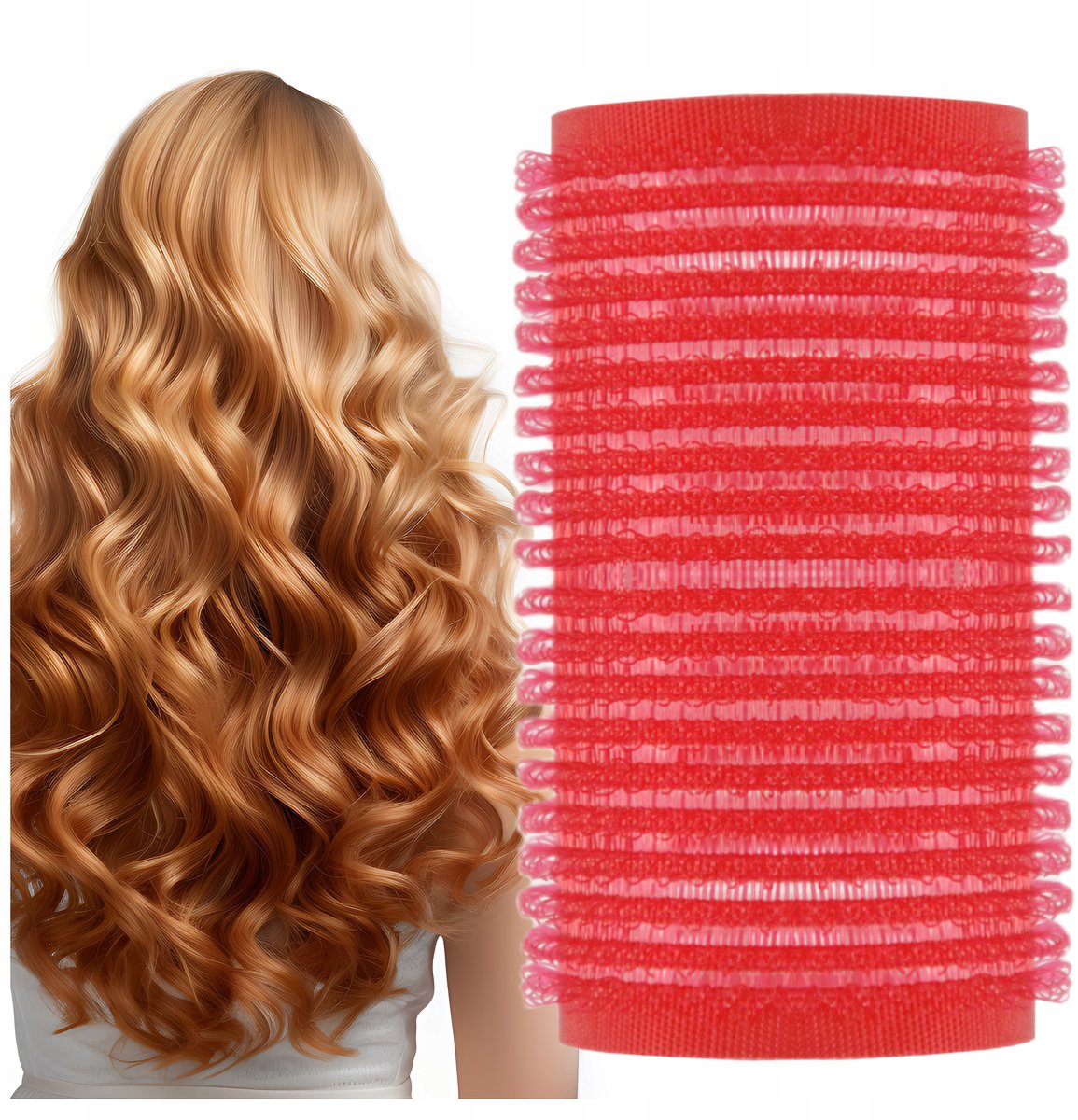 Merkloze Haarrollers met Klittenband - 36mm - 12 Stuks