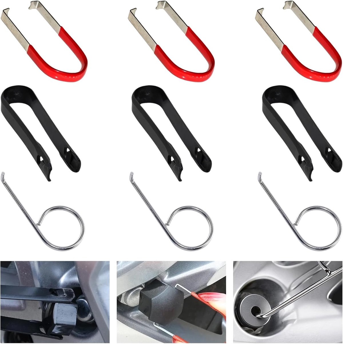 Set of 9 Wheel Bolt Caps Tool Bolt Cover Remover for Wheel Bolts, Wheel Nuts Assembly and Disassembly, Universal - ShopVlot