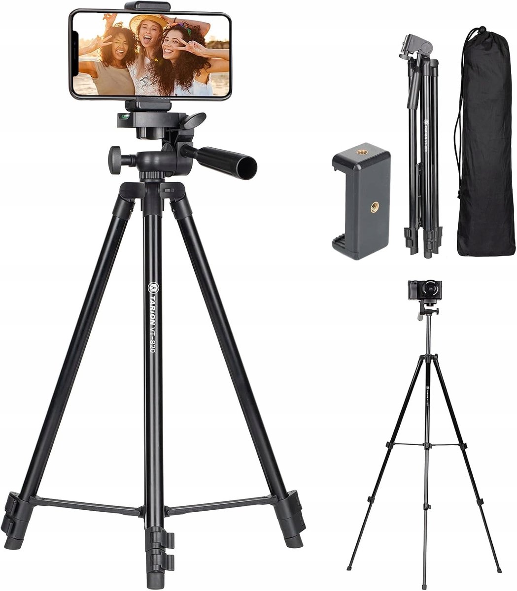 Lichtgewicht Aluminium Statief voor Telefoon en Camera, 135cm