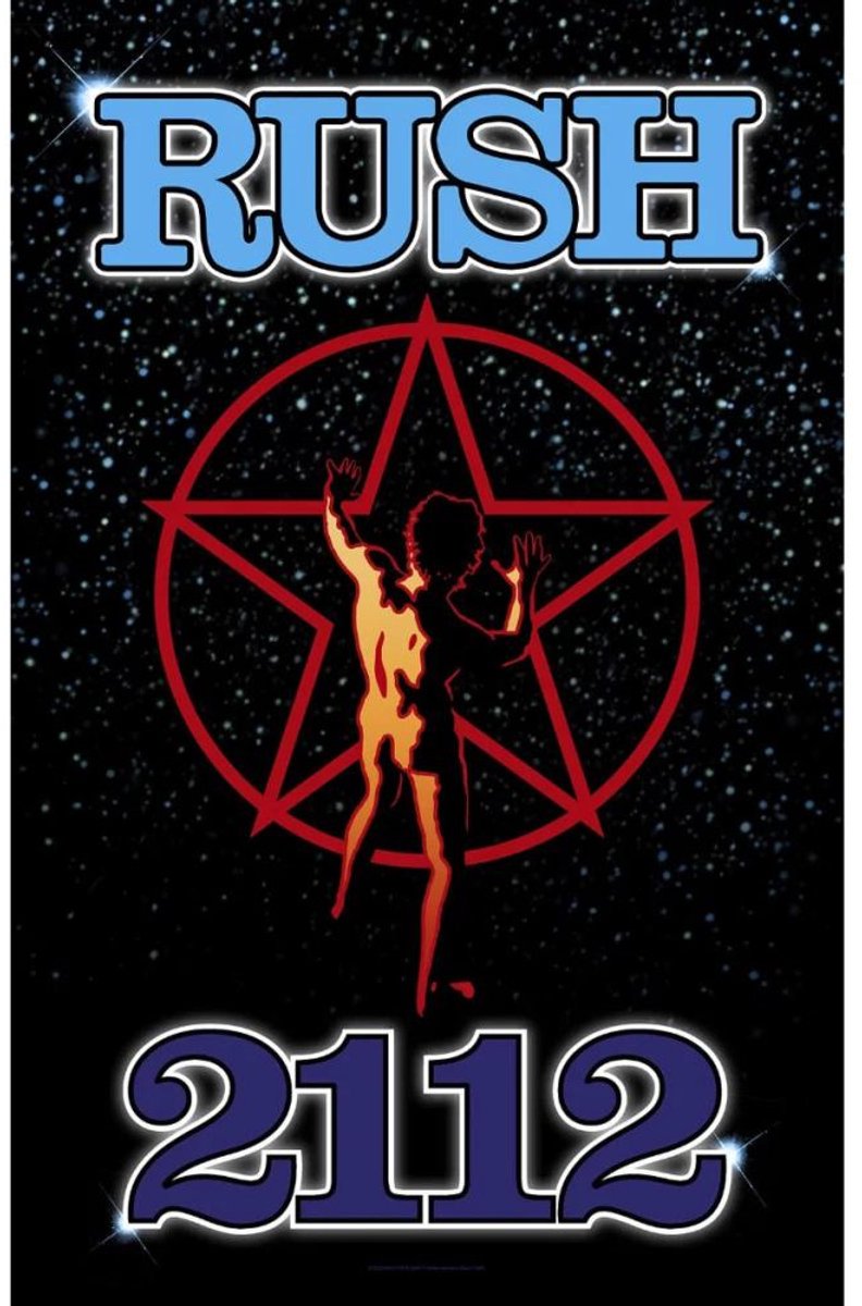 Rush - 2112 Textiel Poster - Zwart