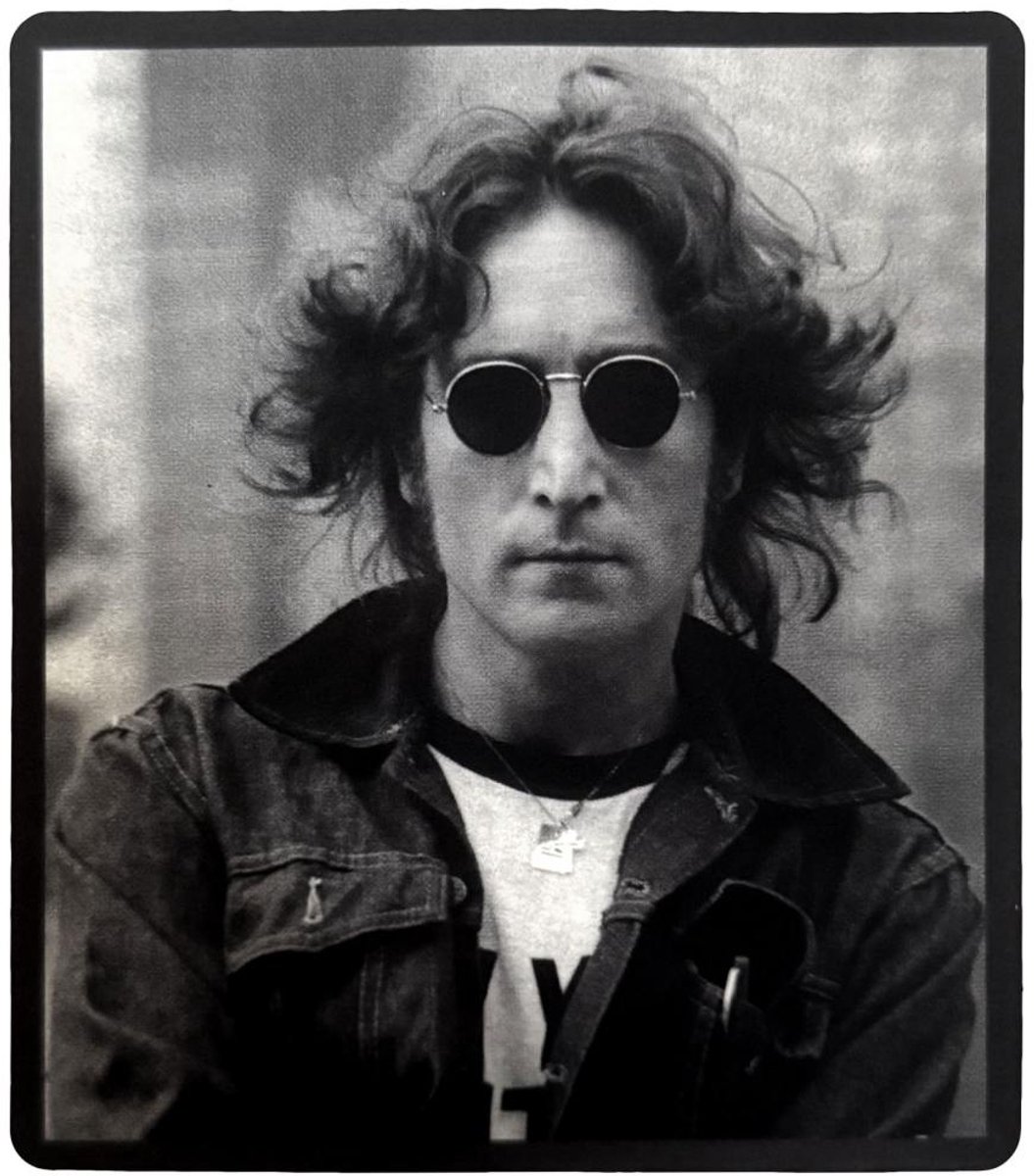 John Lennon - NYC Close Up Sticker - Zwart/Grijs