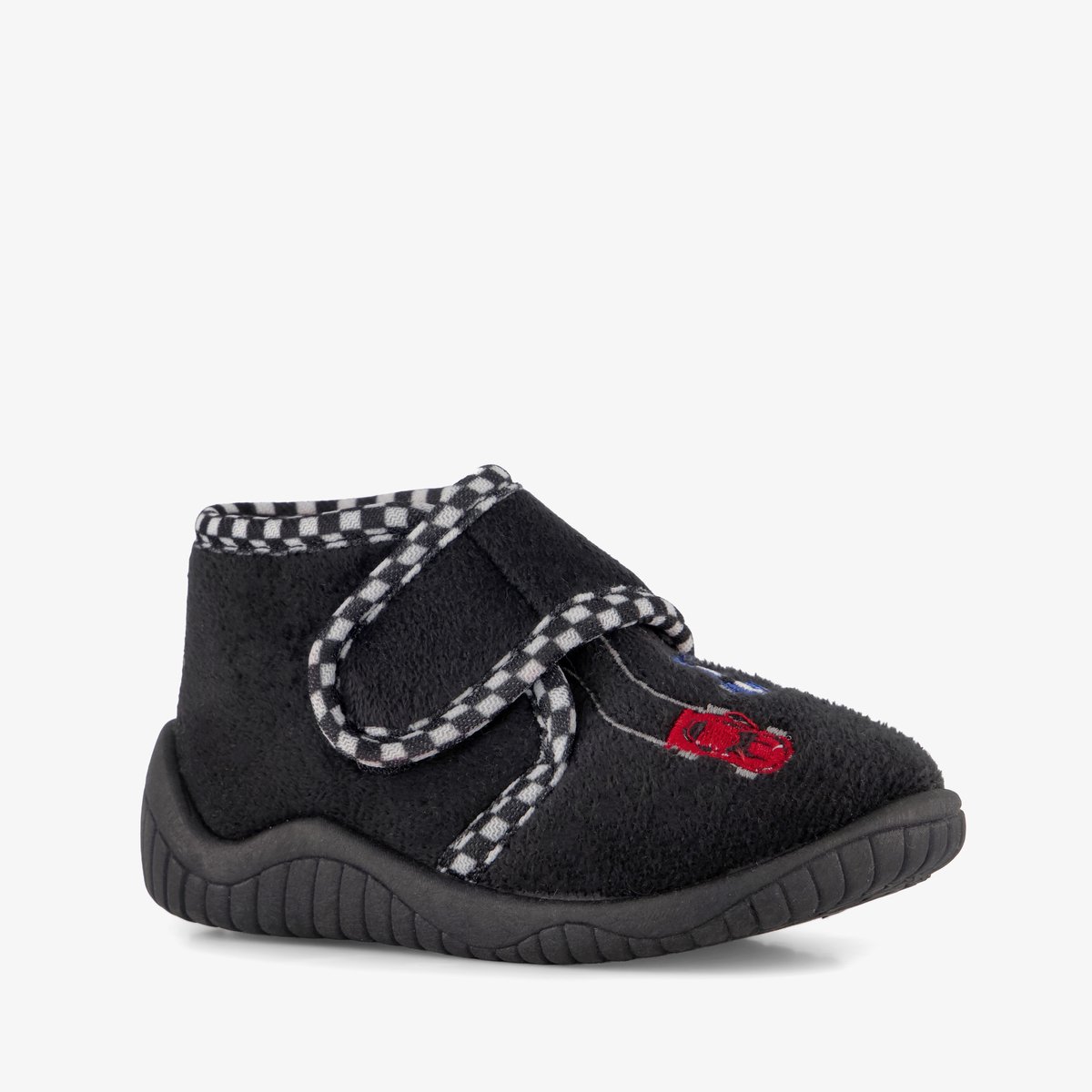 Thu!s jongens pantoffels race auto's zwart - Maat 30 - Sloffen