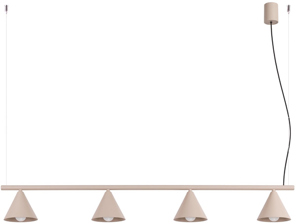 Sollux Lighting Kroonluchter Nox - E14 - taupe - staal - 122x14x215cm