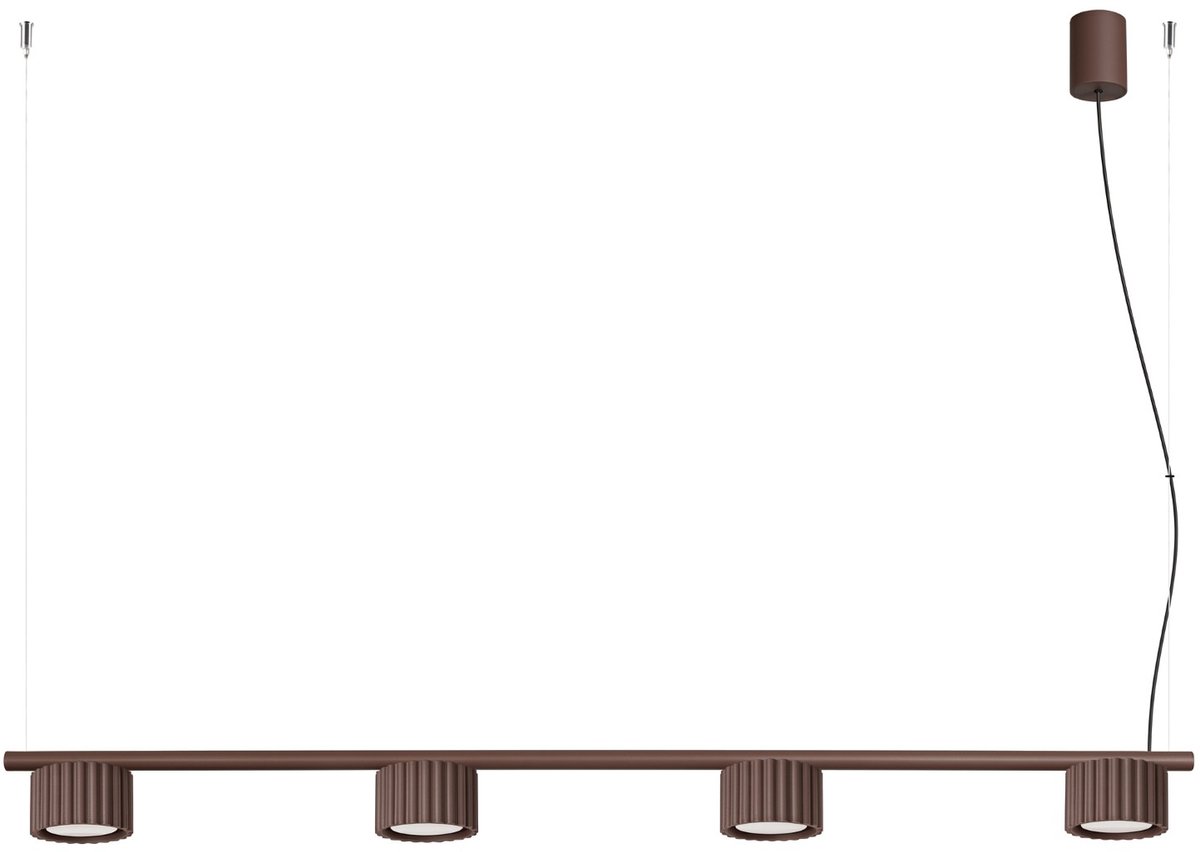 Sollux Lighting Kroonluchter AURA - Gx53 - bruin - aluminium - 122x10x208cm
