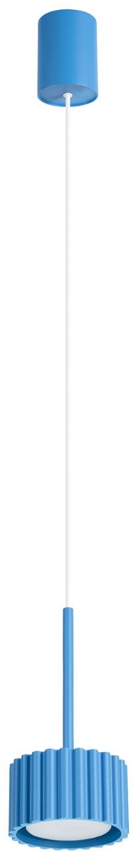 Sollux Lighting Hanglamp AURA - Gx53 - lichtblauw - aluminium - 10x10x125cm