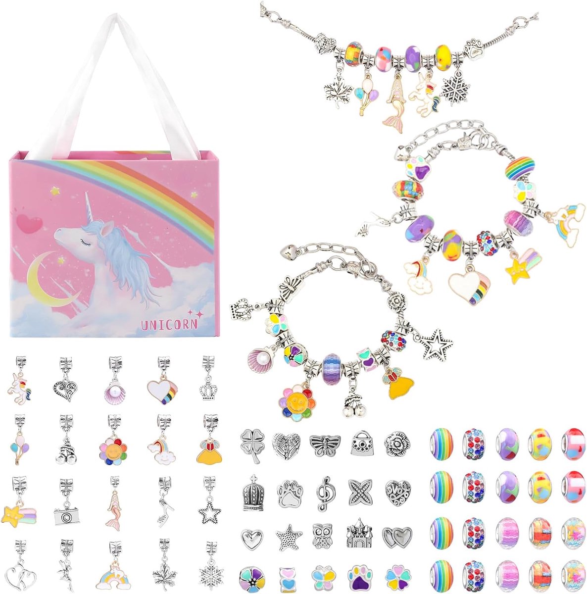 Doe-het-zelf armbanden kit meisjes armbanden meisjes adventskalender 2026 adventskalender kinderen cadeau voor meisjes - ShopVlot