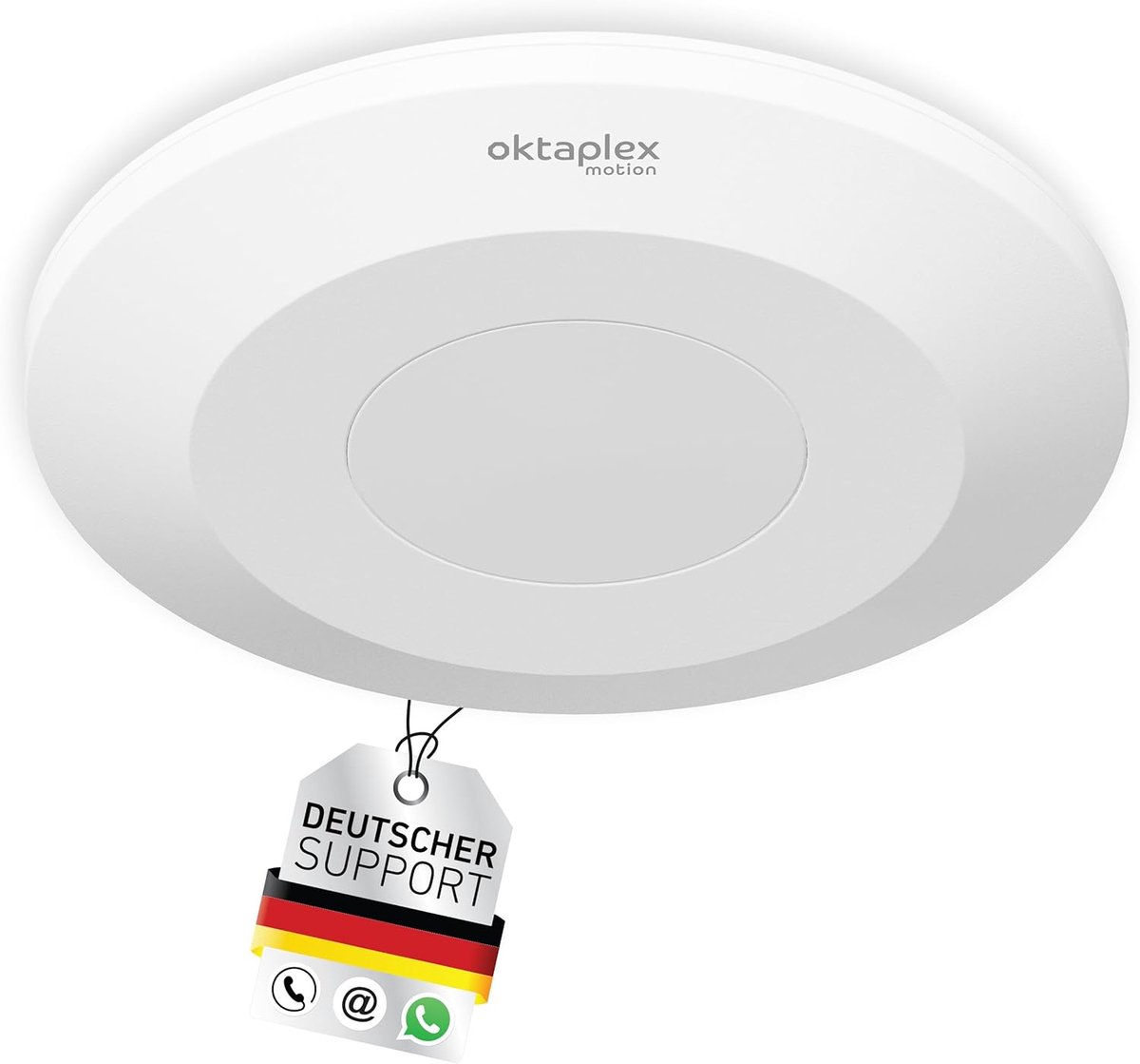 Oktaplex Isa presence detector ceiling white - ultra flat 22 mm - 24 GHz radar sensor for presence detection - ShopVlot