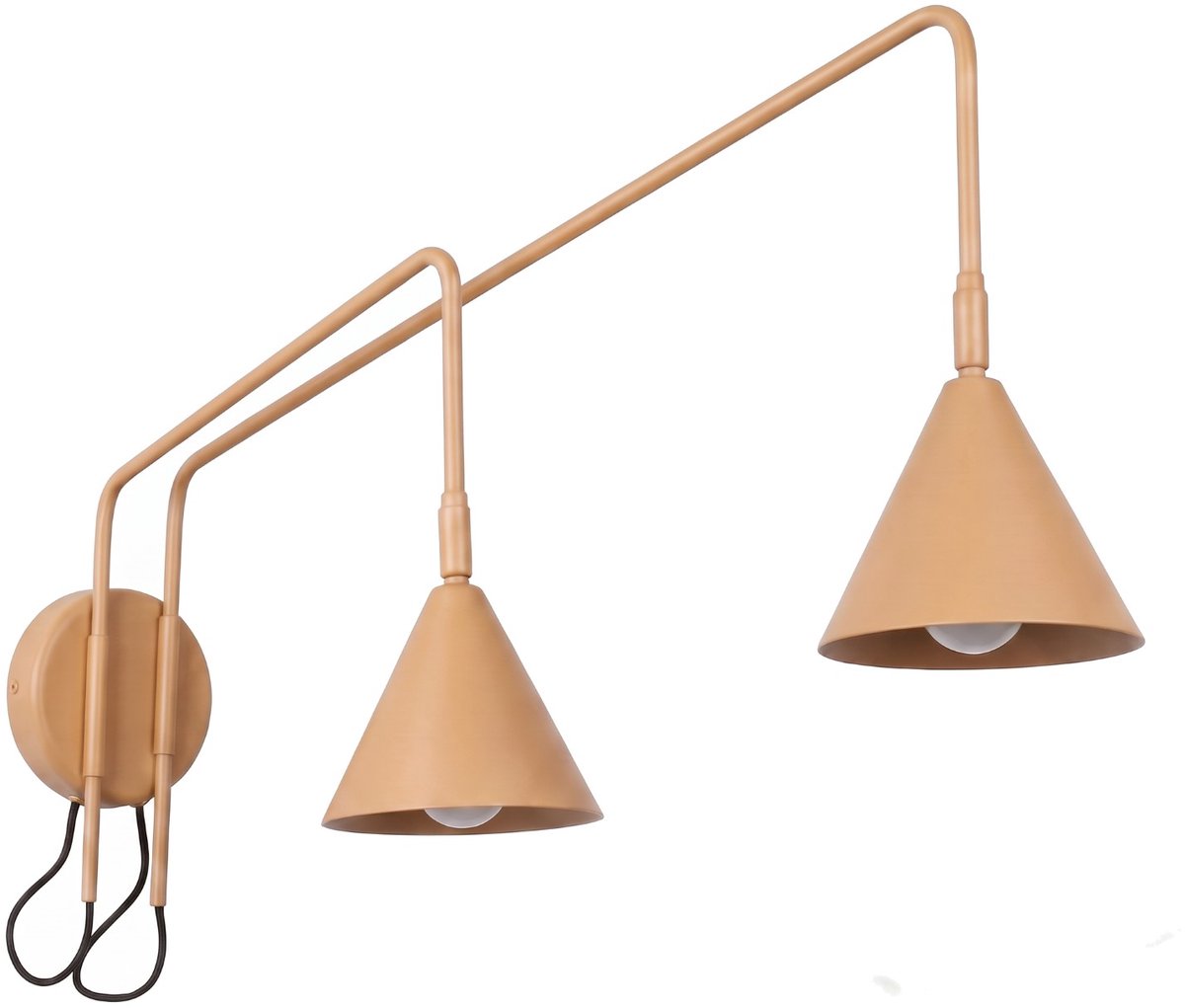 Sollux Lighting Wandlamp Nox - E14 - goud - staal - 150x80x30cm