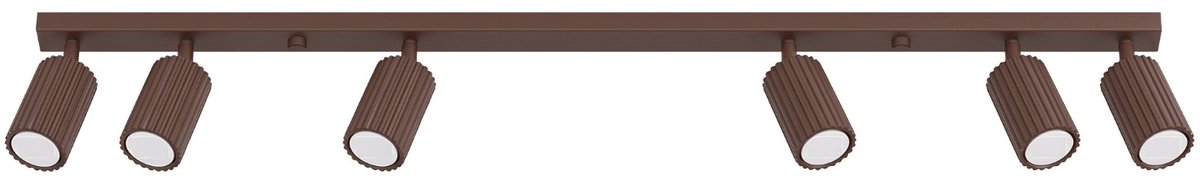 Sollux Lighting Plafondlamp Karbon - GU10 - bruin - aluminium - 117x6.5x16.5cm