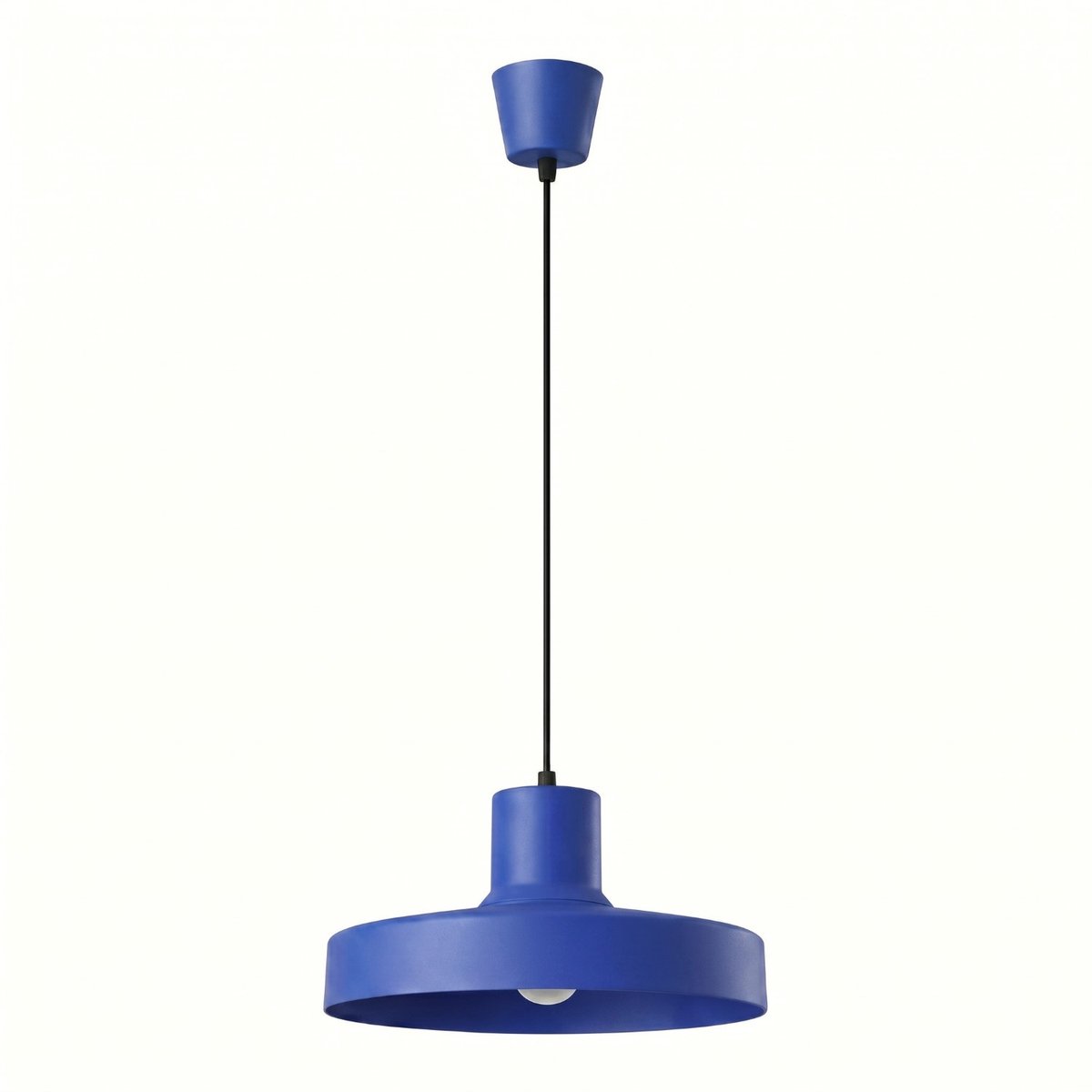 Sollux Lighting Hanglamp BILO - E27 - ultramarijn - staal - 35x35x120cm