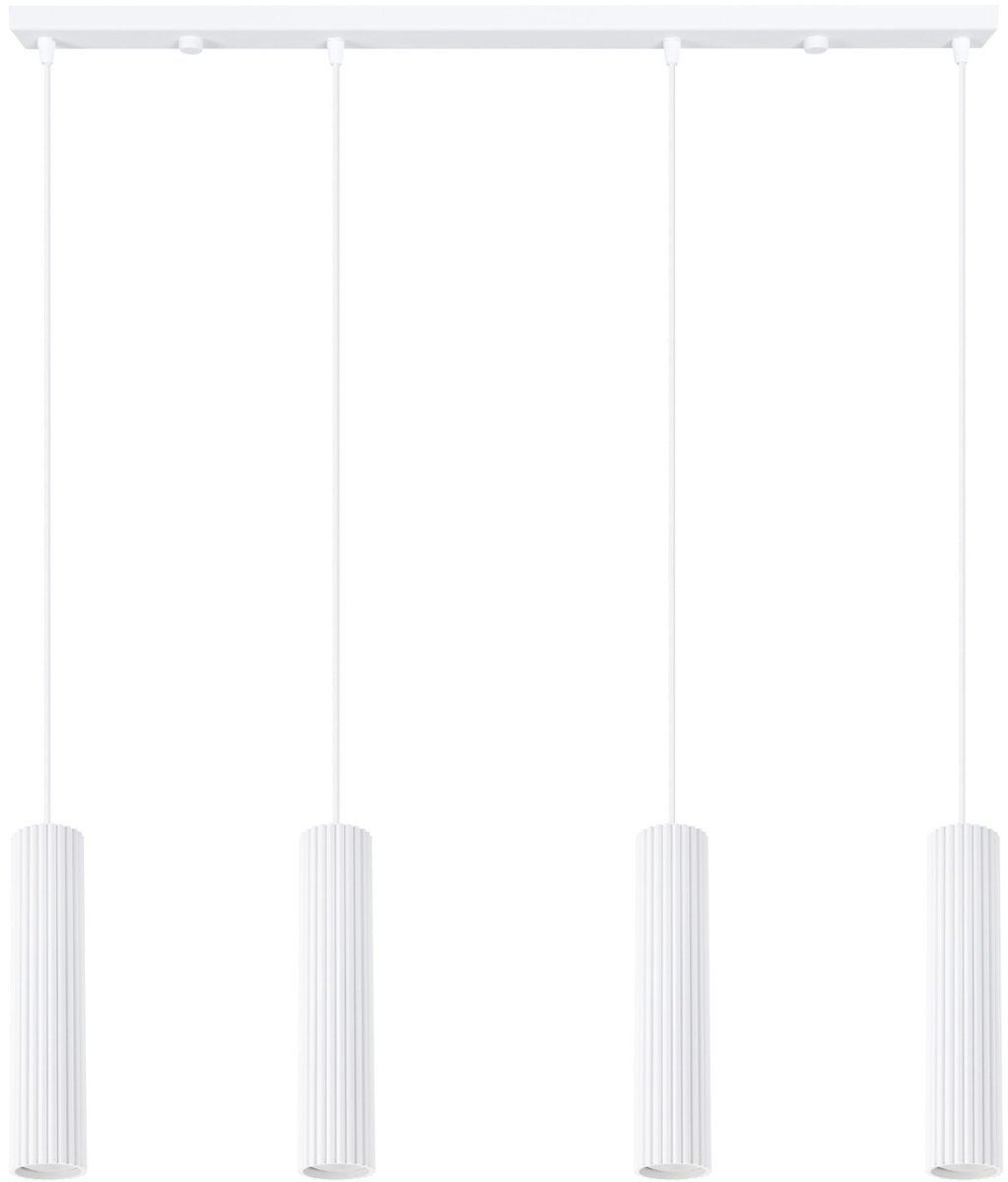 Sollux Lighting Hanglamp Karbon - GU10 - wit - aluminium - 81x5x120cm