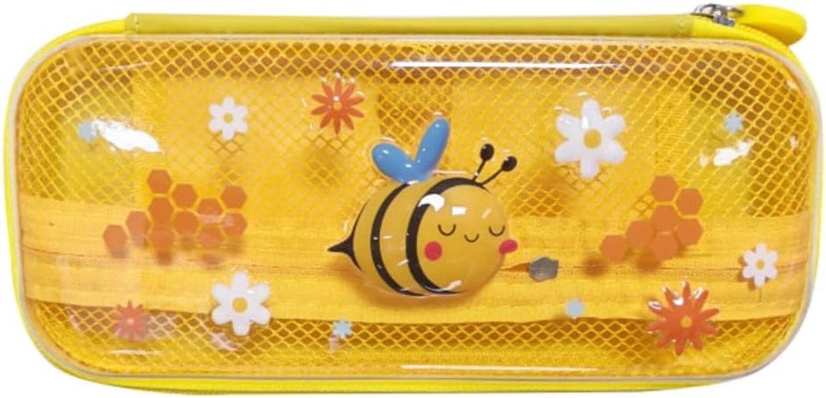 Transparent Large Capacity Pencil Case Corduroy, Beige, Multi-Pocket Organizer for Pens, School Supplies, School - ShopVlot