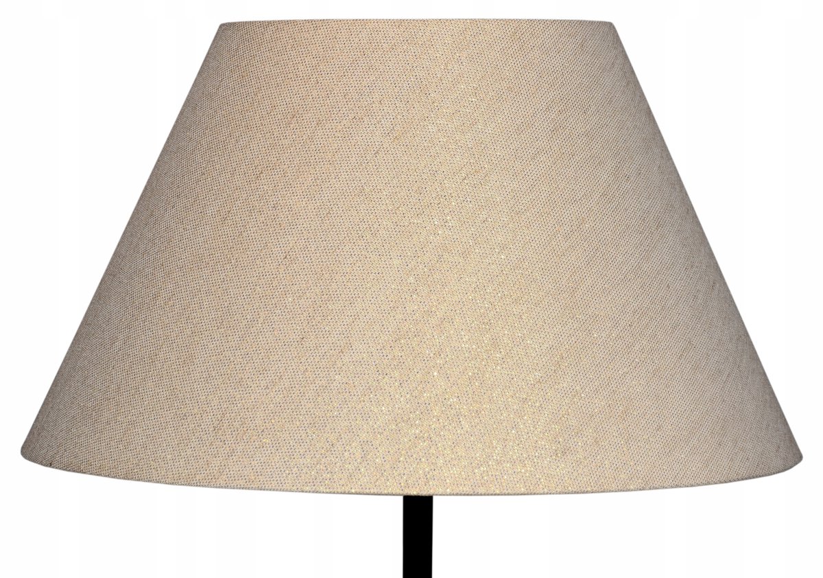 Elegante Lampenkap E27 Beige Goud met Omgerolde Rand - 13/25x15 cm