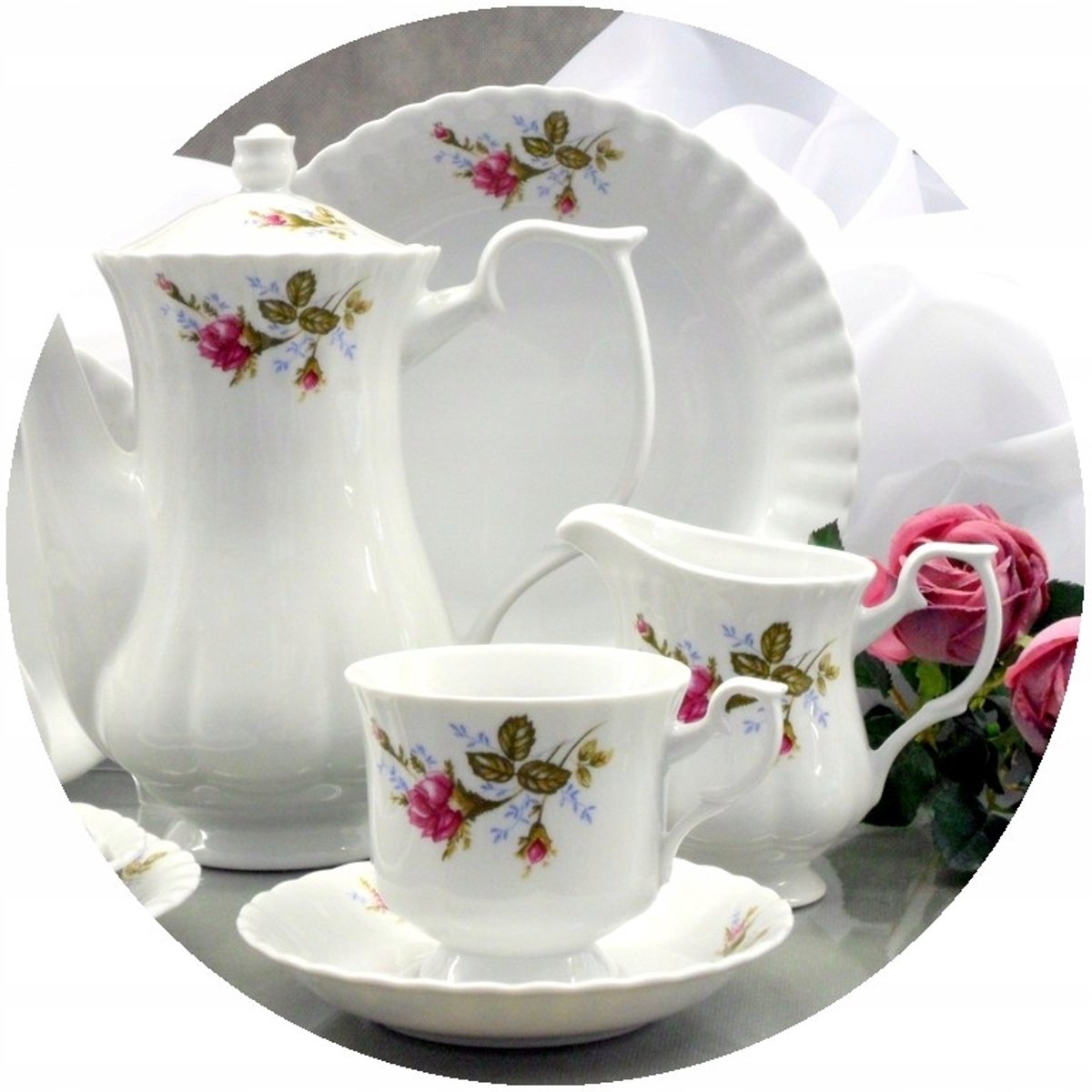 Iwona Porseleinen Theepot 1,1L - Decoratie 002
