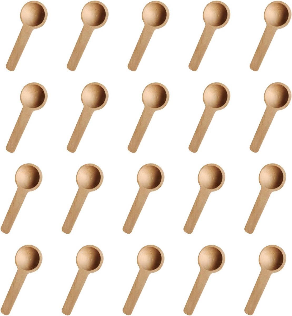 Set van 20 houten mini-lepels – theelepels, sauslepel, roerlepels – gepersonaliseerd keukengerei - ShopVlot