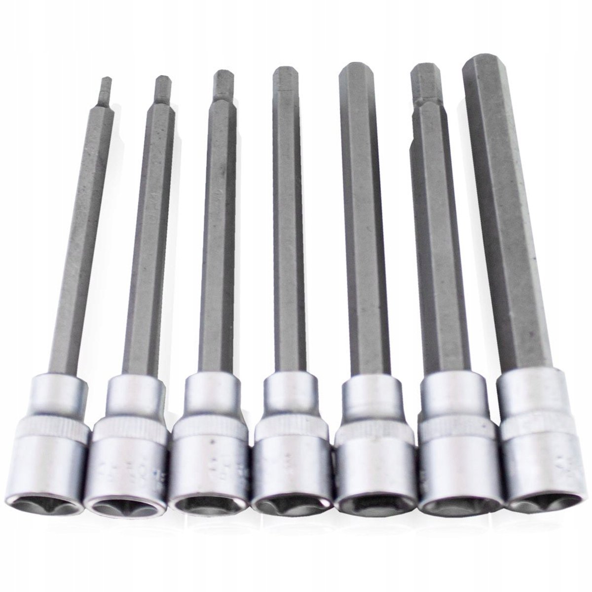 2x Lange Inbus Dop Set 3/8" H3-H10 110mm - Merkloos